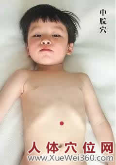 小儿中脘穴位置图