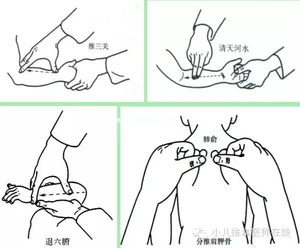 宝宝发烧＋呕吐＋腹泻的小儿推拿手法